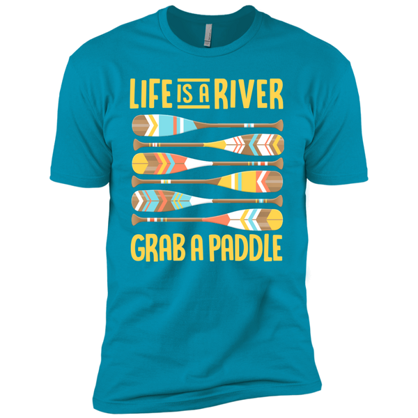 Life is a River, Grab a Paddle Premium Short Sleeve T-Shirt