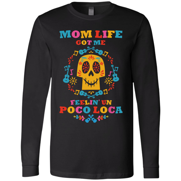 mom life loca 3501 Men's Jersey LS T-Shirt