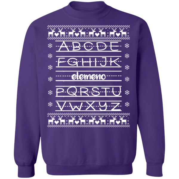 Teacher ABC Ugly Crewneck Pullover Sweatshirt