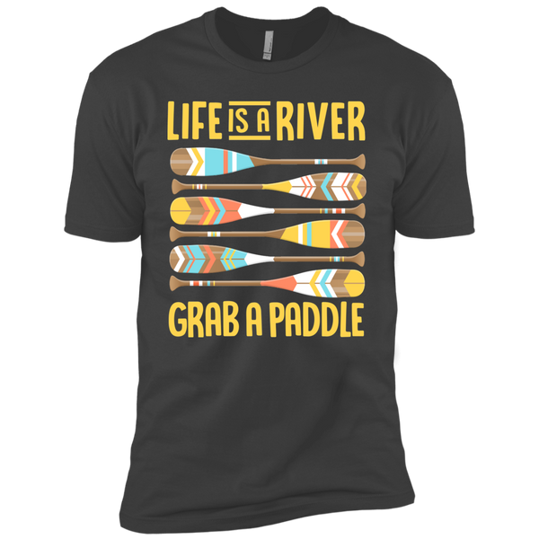Life is a River, Grab a Paddle Premium Short Sleeve T-Shirt