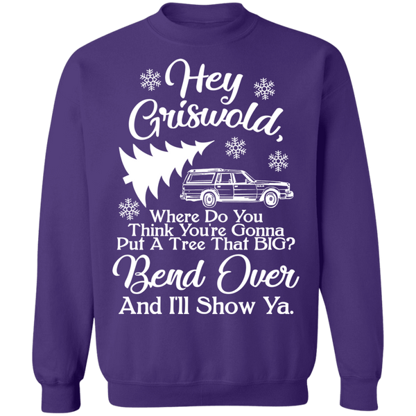 Hey Griswold White Crewneck Pullover Sweatshirt - V1