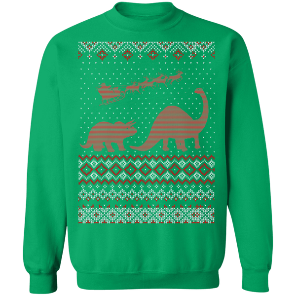 Santa Dinosaur Crewneck Pullover Sweatshirt - V1