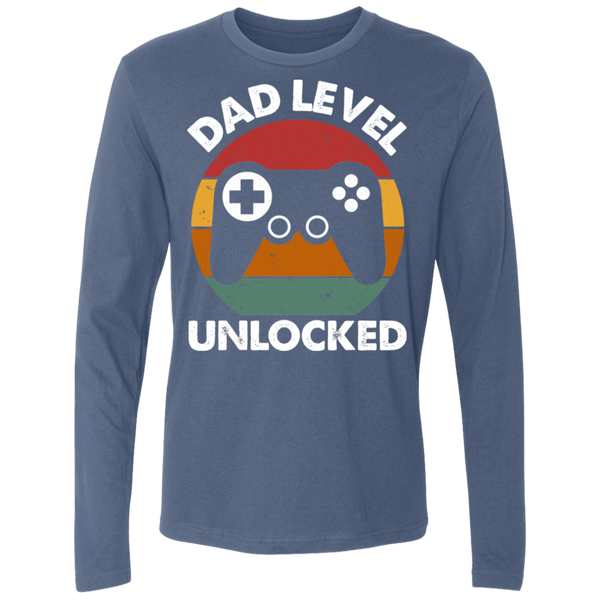 Dad Level Unlocked Men's Premium LS