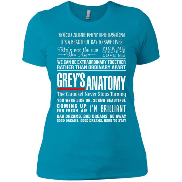 Grey's Anatomy Sayings Ladies T-Shirt