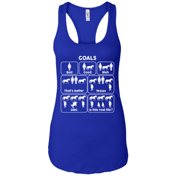 Horse Riding Goals Ladies Ideal Racerback Tank