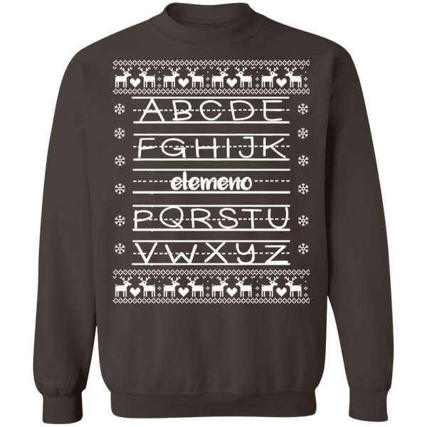 Teacher ABC Ugly Crewneck Pullover Sweatshirt