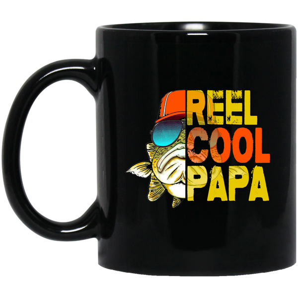 Reel Cool Papa Black Mug