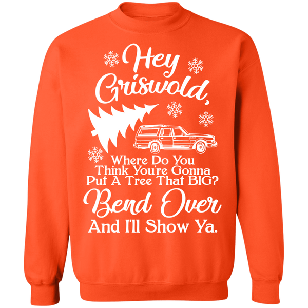 Hey Griswold White Crewneck Pullover Sweatshirt - V1