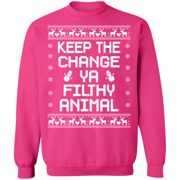Keep The Change You Filthy Animal - byPhuc Crewneck Pullover Sweatshirt - V1