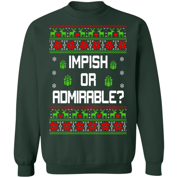 Impish Or Admirable Crewneck Pullover Sweatshirt