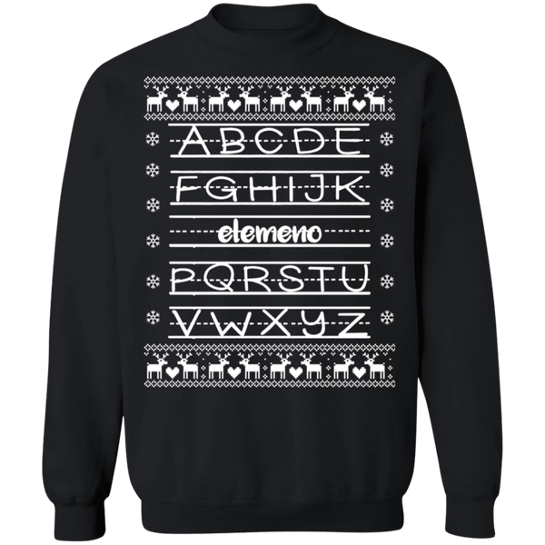 Teacher ABC Ugly Crewneck Pullover Sweatshirt