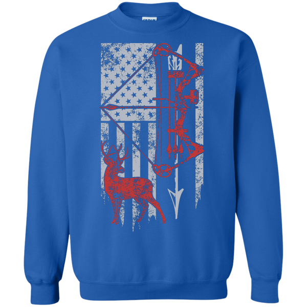 Bow Hunting Flag Crewneck Pullover Sweatshirt