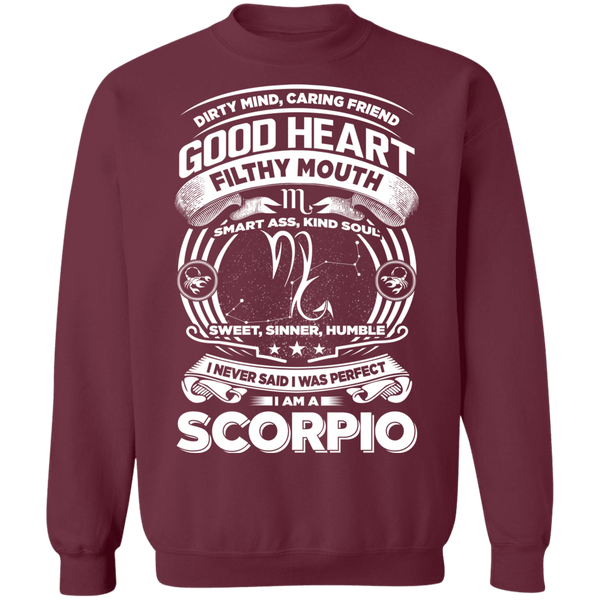 Good Heart Scorpio Zodiac Crewneck Pullover Sweatshirt  8 oz.