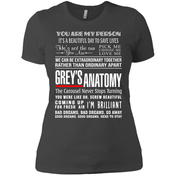 Grey's Anatomy Sayings Ladies T-Shirt