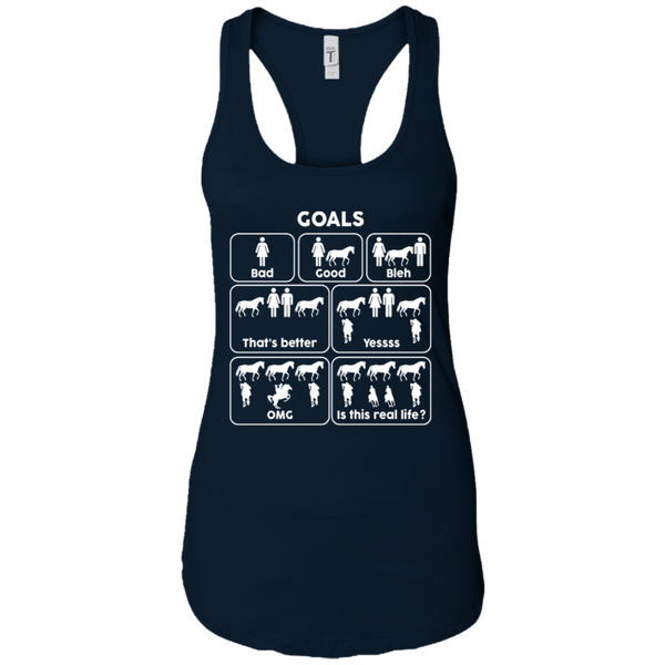 Horse Riding Goals Ladies Ideal Racerback Tank