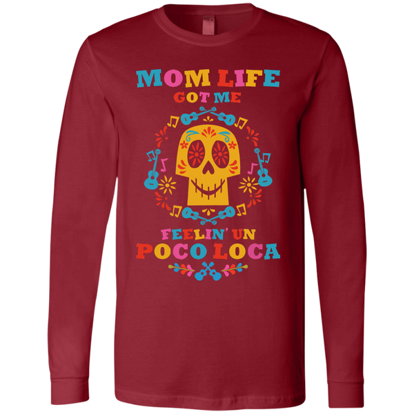 mom life loca 3501 Men's Jersey LS T-Shirt