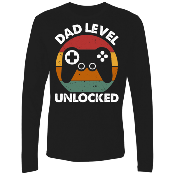 Dad Level Unlocked Men's Premium LS