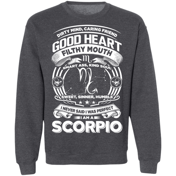 Good Heart Scorpio Zodiac Crewneck Pullover Sweatshirt  8 oz.