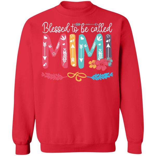Blessed To Be Called Mimi Crewneck Pullover Sweatshirt - V1