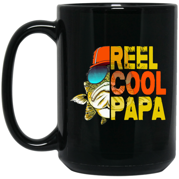 Reel Cool Papa Black Mug