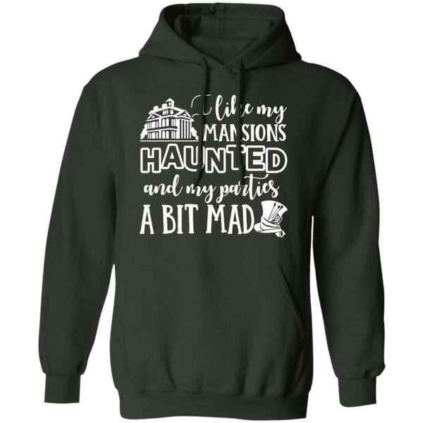 I Like My Mansions Haunted Pullover Hoodie