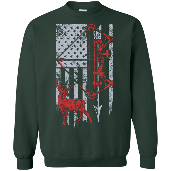 Bow Hunting Flag Crewneck Pullover Sweatshirt