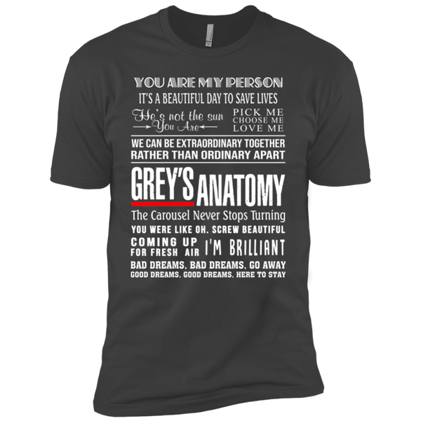 Grey's Anatomy Sayings Premium Short Sleeve T-Shirt