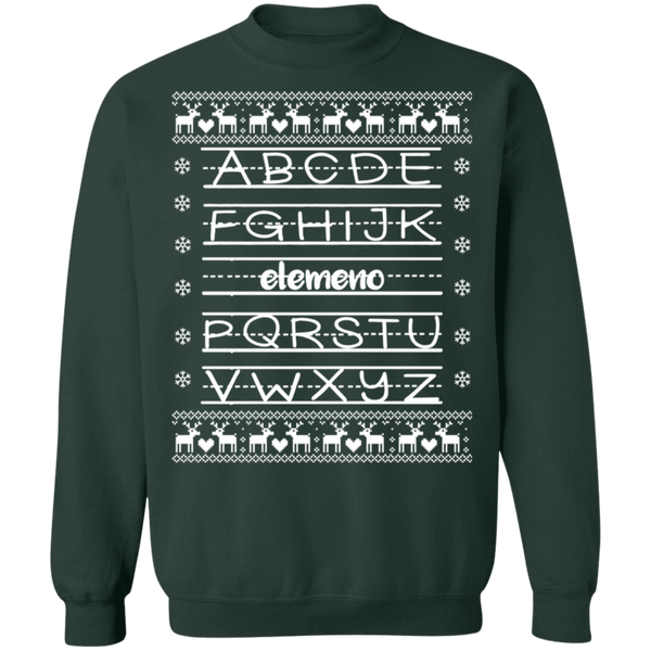 Teacher ABC Ugly Crewneck Pullover Sweatshirt