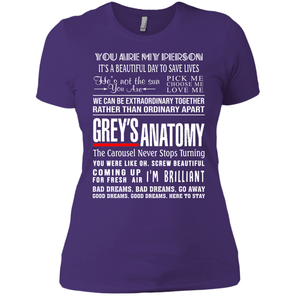 Grey's Anatomy Sayings Ladies T-Shirt