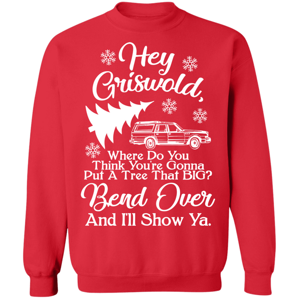 Hey Griswold White Crewneck Pullover Sweatshirt - V1
