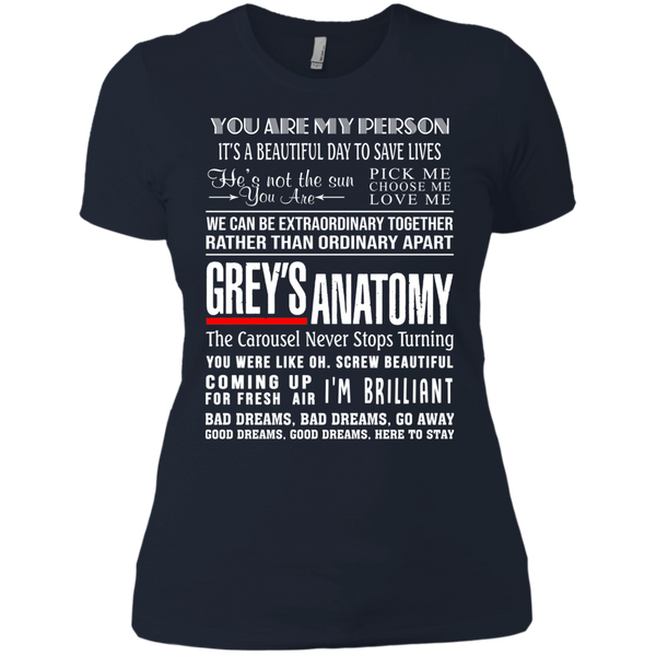 Grey's Anatomy Sayings Ladies T-Shirt