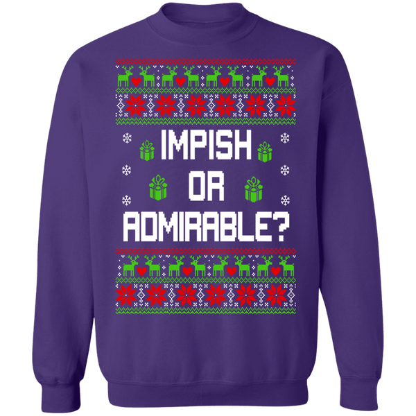 Impish Or Admirable Crewneck Pullover Sweatshirt