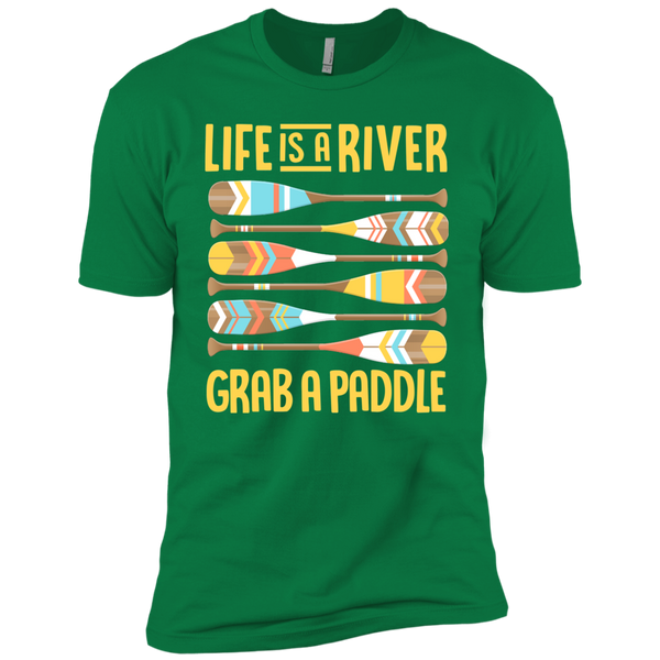 Life is a River, Grab a Paddle Premium Short Sleeve T-Shirt