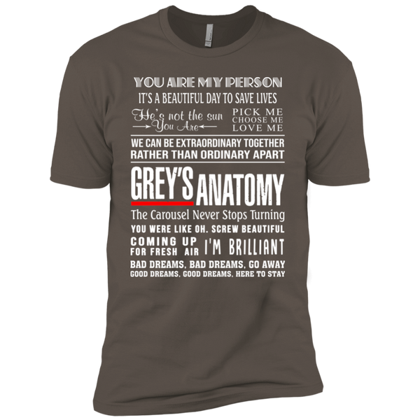 Grey's Anatomy Sayings Premium Short Sleeve T-Shirt