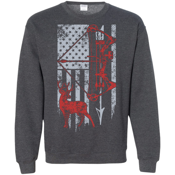 Bow Hunting Flag Crewneck Pullover Sweatshirt