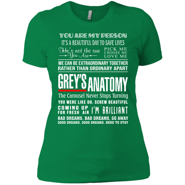 Grey's Anatomy Sayings Ladies T-Shirt