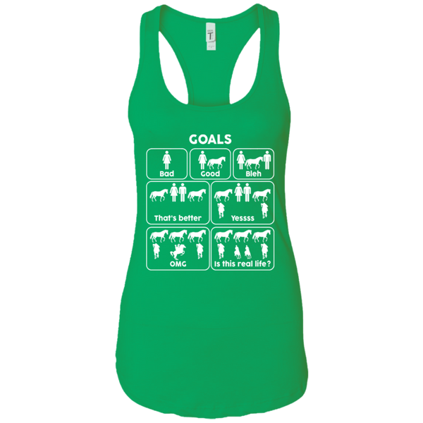 Horse Riding Goals Ladies Ideal Racerback Tank