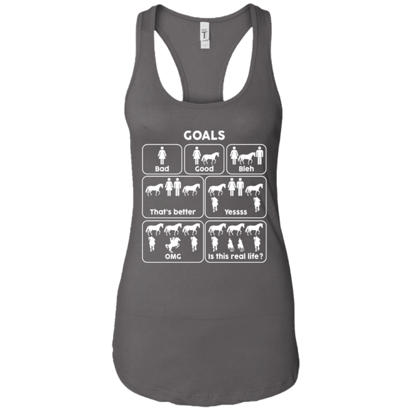 Horse Riding Goals Ladies Ideal Racerback Tank