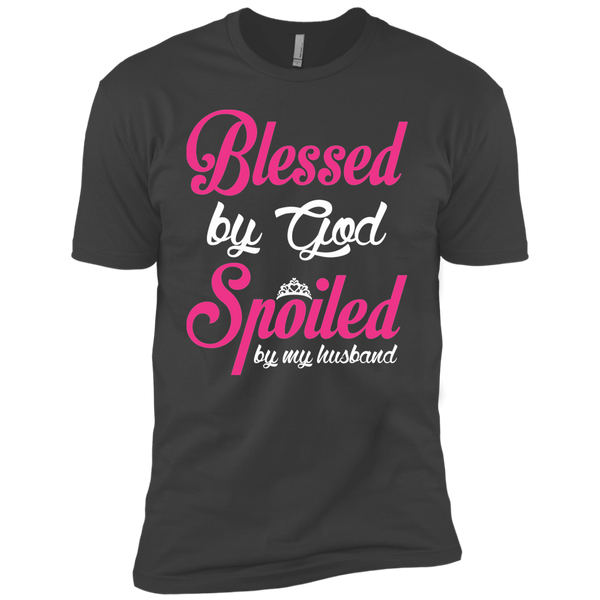 Blessed By God - Spoiled By My Husband Premium Short Sleeve T-Shirt