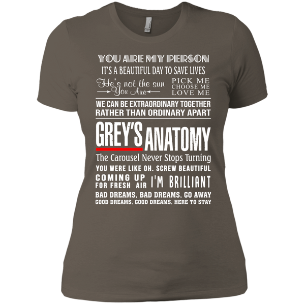 Grey's Anatomy Sayings Ladies T-Shirt