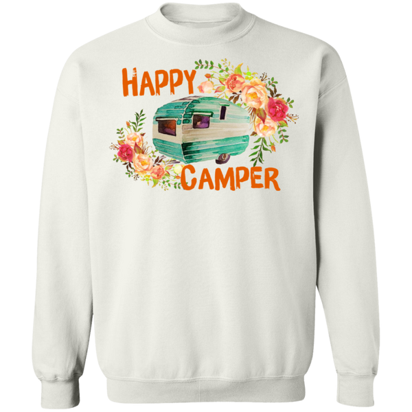 Happy Camper - byPhuc Crewneck Pullover Sweatshirt