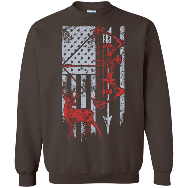 Bow Hunting Flag Crewneck Pullover Sweatshirt