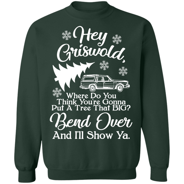 Hey Griswold White Crewneck Pullover Sweatshirt - V1