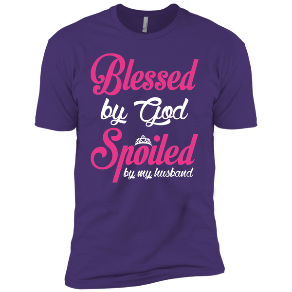 Blessed By God - Spoiled By My Husband Premium Short Sleeve T-Shirt
