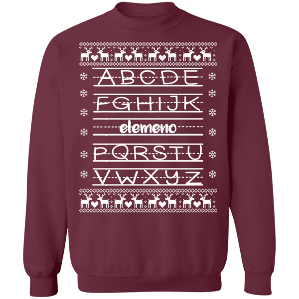 Teacher ABC Ugly Crewneck Pullover Sweatshirt