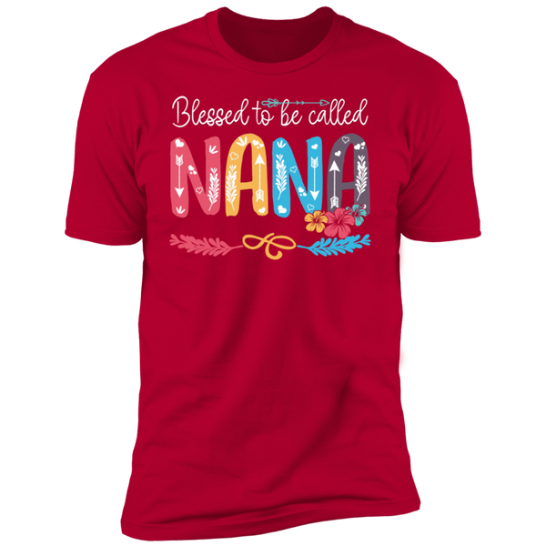 Blessed To Be Called Nana V1 Premium Short Sleeve T-Shirt