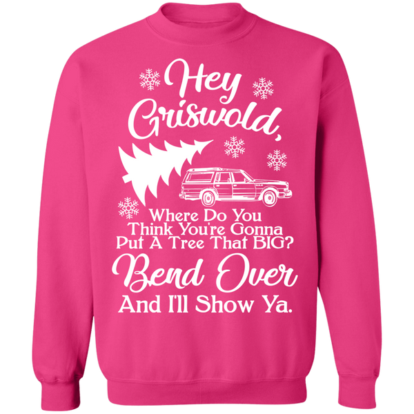Hey Griswold White Crewneck Pullover Sweatshirt - V1