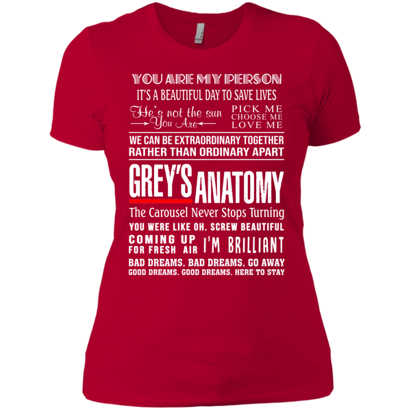 Grey's Anatomy Sayings Ladies T-Shirt