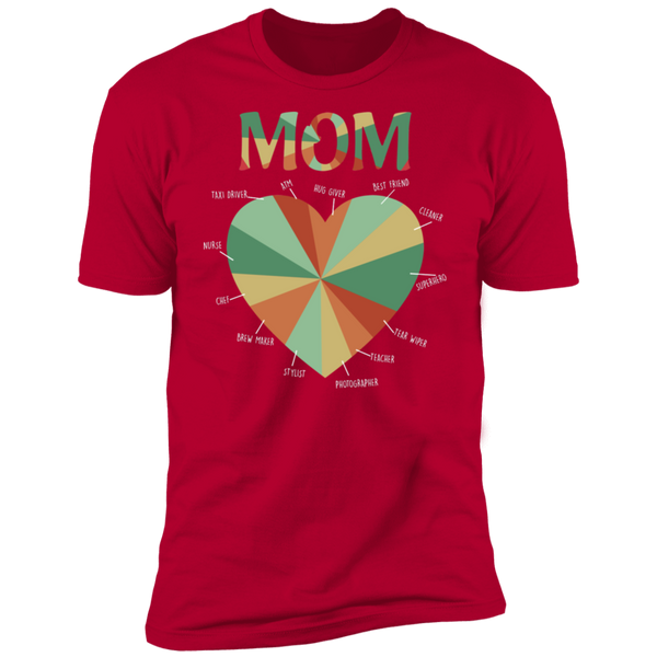 Mom Heart Multi Tasks Premium Short Sleeve T-Shirt