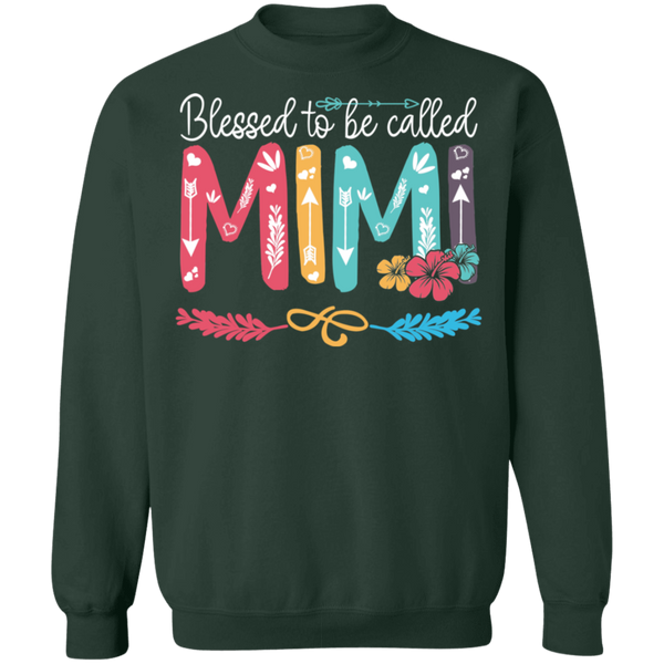 Blessed To Be Called Mimi Crewneck Pullover Sweatshirt - V1
